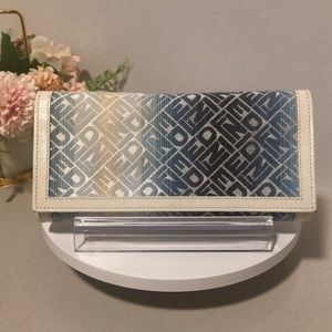 RARE FENDI Ombré Trifold Snap Wallet With COA